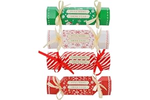 MISTEP 4-Pack Christmas Money Box Fun Candy-Style Pull Box with Bags, Money Candy Box Pull out Cash with 40pcs Transparent Bags, Money Pull Cash Gift