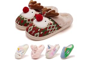 Guyarns Kids Slippers for Girls,Unisex Toddler Boys Slippers Christmas House Plush Warm Bedroom Shoes Indoor