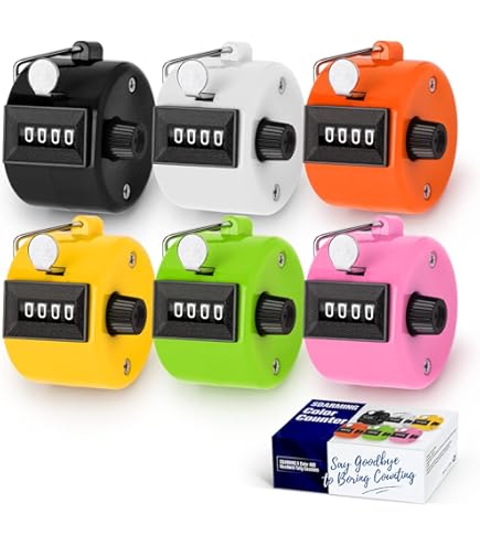 Xiafmall Comptage Manuel Mini Compteur à Main En Métal à 4 Chiffres