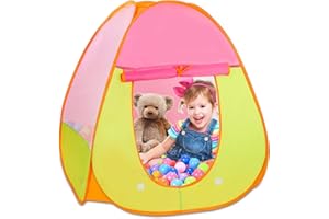 Eocusun Kids Play Tent, Pop Up Playhouse Indoor or Outdoor, Portable Baby Ball Pit with Carry Bag, Christmas Birthday Gifts for Boys Girls Toddlers (Balls not Included)