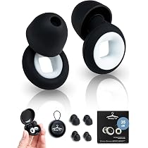 Tappi per le orecchie per dormire 2 paia - Tappi per le orecchie con riduzione del rumore SNR 32dB con cavi staccabili, tappi per le orecchie in