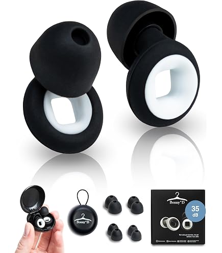 Spriman Tappi Per Le Orecchie SilentNest Pro, Cancellazione Rumore Fino A 50dB, Con 10 Gommini, Custodia Da Viaggio, Per Dormire E Studio