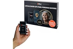 PAJ GPS PAJ Easy Finder 4G - Mini Localizador GPS para Niños, Ancianos, Maletas y Objetos - Seguimiento en Tiempo Real, Historial de Ruta, Alarmas y Botón SOS (SOS - batería hasta 14 días)