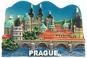 MUYU MAGNET 3D-Kühlschrankmagnet, Motiv: Prag, Tschechische Republik, Souvenir, Geschenk, Zuhause, Küche, Dekoration, Magnetaufkleber, Prag, Tschechische Kühlschrankmagnet-Kollektion