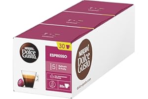 NESCAFÉ DOLCE GUSTO NESCAFÉ Dolce Gusto Espresso Coffee Pods (Pack of 3, Total 90 Capsules)