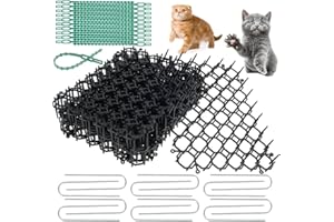 MTFUN Cat Scat Mat with Spikes Cat Repellent Mat for Garden Flat Prickle Strip Dig Stopper Digging Animal Spikes Repellent Deterrent Mat for Dogs Cats Fox