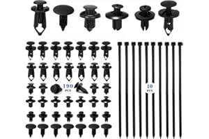 CVOZO Rivetti Plastica Clips Auto Kit: 190pcs Fissaggio Set per Auto Clip per Assetto Auto Kit di Assortimento di Viti Rivetti Viti di Espansione Kit di Sostituzione Clip di Viti di Plastica Assetto