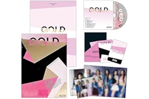 JYP Ent. ITZY - [GOLD] (STANDARD Ver. - ROSE GOLD) Out Box R + Photobook + Photocard + Postcard + Folding Poster + 2 Pin Badges + 4 Extra Photocards
