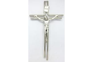 GTBITALY 10.588.10 Croce crocefisso crocifisso con Cristo e targhetta inri da Muro da Parete Argento Misura 20 cm
