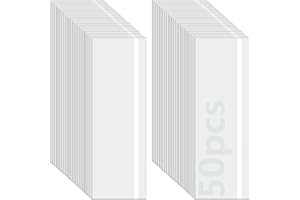 GeeRic Lot de 50 Autocollants pour pièges à Mouches de fenêtre, pièges à Mouches Collants pour l'intérieur, piège à Mouches Transparent pour Mouches domestiques étanches