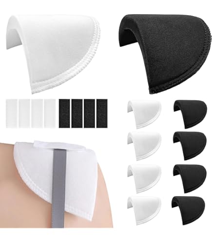 Spalline Per Giacca Donna Spalline Imbottite In Spugna - 2 Paia Bianco E Nero Per Abiti E Cappotti Spalline 1.5cm Spessore