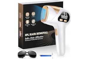 Haarlosy IPL Hair Removal Device - 3-in-1 and Salon Quality Results at Home, Painless Laser Hair Remover for Women and Men, 9 Levels for Face, Bikini Line and Body, 999,900 Flashes, Auto and Manual