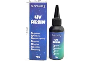 CHTAWJ UV-Harz 70g kristallklar,UV-Härtung, DIY Kunst Anhänger, Ohrringe, Halsketten, Armbänder,epoxidharz zubehör, UV Kleber, uv harz für Schmuckherstellung