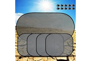 FENGSHENG-SHOP Car Window Shades for Baby Kids, UV Protection Sun Visor for Car Side Windows Rear Windows, 4Pcs 44 x 36cm, 1Pc 100 x 50cm, Sun Screen Set for Baby, Easy Install