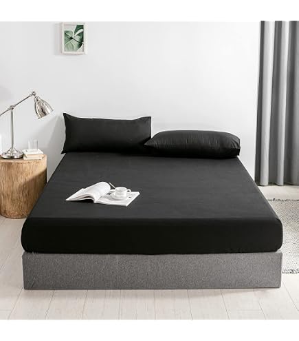 Couvre-matelas 2 Places 180x200cm - Jersey Coton/polyester - Antibactérien, Angles élastiques