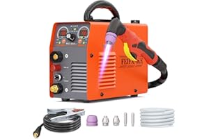 FEIFANKE 55A Plasma Cutter Non Contact Pilot Arc High Frequency Airflow IGBT 2T/4T Cutting Torch Maximum Cutting Thickness 20mm for Cutting Stainless Steel Aluminium and Copper