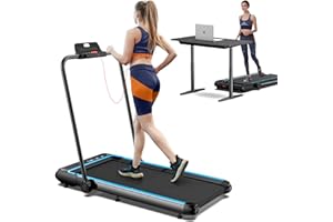 REHECHO Folding Treadmill for Home, 2.5HP Under Desk Treadmill Walking Pad with Powerful Motor/Widened Shock Absorption Running Belt/App Control, Foldable Running Exercise Machine, Adjustable Speeds 1-12km/h