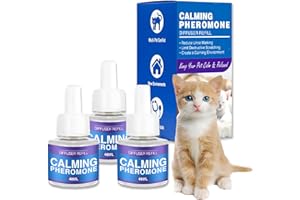 SILVERCHRY Pheromone Katzen Diffusor Nachfüller, Beruhigungsmittel für Katzen, Katzen Pheromone Steckdose 3er Pack, Cat Calming Diffuser zur Rollige Katzen Beruhigung, Reduziert Markieren, Kratzen,Verstecken