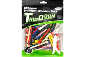 THIODOON Golf Tees Zubehör Lignum 100% Bambus Mehrfarben 100 Stück 54mm 70mm 83mm Auswahl langlebiger ökologischer Mehrere Farben Hohe Golf Tees reduzieren die seitliche Drehung und Reibung