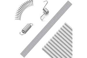 HXJDAM 35 Stück Federstahldraht Edelstahl Draht 1,0mm Federstahl Gerade Draht 400mm Edelstahl-Federdraht Vollhartdraht Metallstab Hartdraht für DIY Handarbeiten Metallstäbe zum Basteln (1,0mm x 400mm)