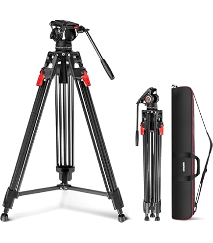 Manfrotto MVT535HH Hi-Hat 535, Mini Treppiede Video In Alluminio Con Culla 75mm E Adattatore 60mm, Piedini Retrattili
