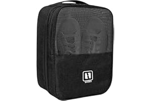 DAWNTREES 3 Fächer Schuhtaschen für Reisen, Große Größe,wasserdichte tragbare Organizer Speicher Schuh Tasche hält 3-Paar Schuhe, Reise Zubehör, Aufbewahrungstasche mit Griff