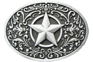 JEAN'S FRIEND New Vintage Southwest Western Star Oval Belt Buckle Gürtelschnallen US Stock