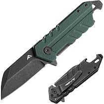 FLISSA Multifunctional Pocket Knife, Folding Knife with G10 Handle ...