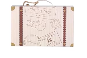 VIFERR Mini Koffer Pralinenschachtel, Gastgeschenkbox Mini Koffer Elegante Tragbare Karton Süßigkeiten Geschenkbox für Hochzeit Geburtstag Party 50 Teile/Satz