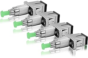 SKYSHL SM 4PCS FC-SC Adaptador de Fibra Óptica FC APC(Macho) a SC UPC(Hembra) Conector Adaptador 9/125um FC/SC Adaptador Híbrido para OTDR/OLS/OPM/VFL/Fibra Óptica(FCAM-SCUF4)