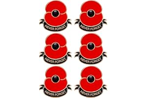 GHLOYZA Red Poppy Brooch Pin Red Enamel Poppy Pin Brooch Memorabilia Memorial Day Remembrance Day Lapel pin Souvenir Gifts Poppy Lapel Pin Remembrance Gift for Women Men