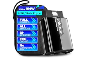 ‎KINGBOLEN KINGBOLEN Soloscan diagnostyka OBD2 dla BMW/Mini Cooper/Rolls Royce, diagnostyka samochodowa Bluetooth, diagnostyka wszystkich systemów, 50+ resetów, kodowanie ECU, bezpłatne aktualizacje