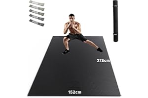 ‎HAPBEAR HAPBEAR Yogamatte XXL- Extra Groß Breit Sportmatte Fitnessmatte Rutschfest 213cm x 152cm/183cm x 122cm x 8mm Dicke, Hoher Dichte Ultra Haltbar PVC, Gymnastikmatte Schuhfreundlich