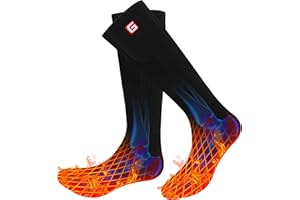 ‎SVPRO Beheizbare Socken,Wiederaufladbare Beheizte Socken Herren Damen Fußwärmer Heizsocken mit 3 Einstellbarer Temperatur,Fusswärmer Elektrisch Warme Socken für Winter Camping Angeln Wandern Skifahren