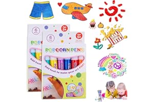Irikdescia 2 pudełka z magicznymi pisakami do popcornu, "zrób to sam", puszysty długopis 3D, do dekoracji kart, dla dzieci i dorosłych