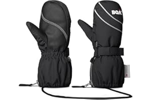 BQA Guanti Neve Bimbo Guanti Sci Bimba Guanti Bambino Guanti Sci Bambina Guanti da sci per Snowboard bambini 2-8 Anni Ragazzi e Ragazze