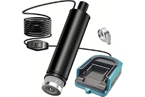 Dränkbar pump kompatibel med Makita 18 V batteri – 30 l/min, 4,2 m kabel, flödeshöjd upp till 16 FT (4,9 m), minivattenpump f