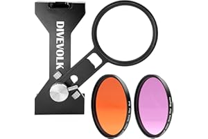 DIVEVOLK Erweiterungsklemme für Unterwassergehäuse Sea Touch 4 inklusive rotem Filter/lila Filter Klemme + Umwandlungsring