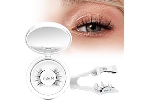 Higu clace Pestañas magnéticas, Pestañas magnéticas sin delineador de ojos, Aspecto natural, Pestañas magnéticas con aplicador, No necesita pegamento, Pestañas magnéticas (Kit-M)