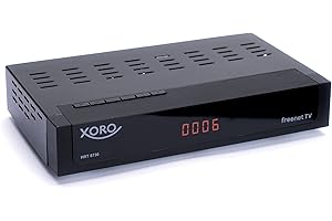 Xoro HRT 8730 Hybrid DVB-C/DVB-T/T2 Receiver (HDTV H.265, kartenloses Irdeto-Zugangssystem für Freenet TV, Kabelfernsehen, Mediaplayer, PVR Ready, HDMI, USB 2.0, 12V) schwarz