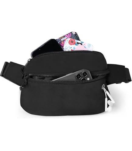 Lot De 2 Sacs Banane Multifonction Pour Infirmières - Étanche, Ceinture Réglable, Nombreuses Poches - Noir