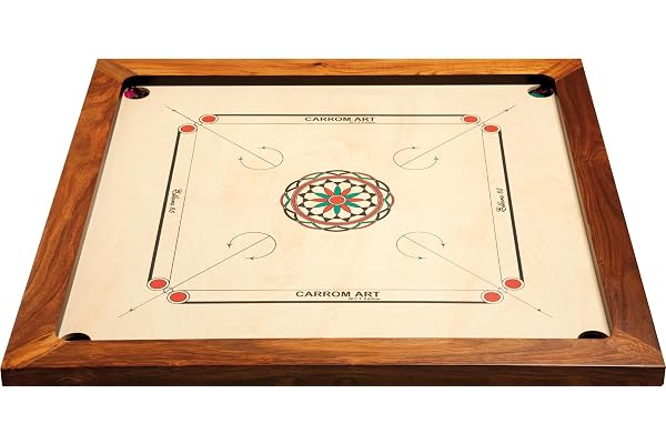 Asmodee - CARROM : Ellora - 85 cm - Jeu de Société pour Enfants dès 6 Ans - Jeu d'Adresse et de Stratégie - Personnages Inédits - 2 À 4 Joueurs - 20 Min -Version Française