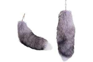 tintoke rävsvans, rävsvanshänge ca 40 cm päls svans nyckelring fox tail nyckelring bil nyckelkedjor hänge mjuk fluffig tät dekoration