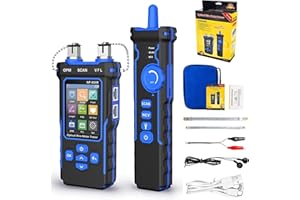 NOYAFA NF-8508 Tester cavo di rete con misuratore di potenza ottico, VFL & Wire Tracer - CAT5/CAT6 Ethernet Cable Toner, RJ45 Network & PoE Tester.