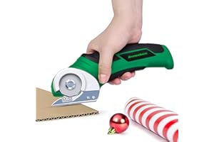 Hammersmith SharpSpin - Kabelloser Akku-Universalschneider - Elektrische Schere - Kartonschneider - Rollschneider - Selbstschärfende Klinge - Schneidet Leder, PVC, Teppiche, Karton & mehr