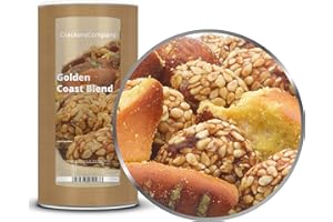 CRACKERSCOMPANY 2 x 550g Knabbermischung Party Knabberei süß & sauer Snack Erdnuss mit Sesam Brezel mit Honig und Senf vegetarisch