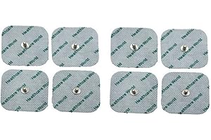 HEALTHCARE WORLD TENS Electrodos Para Beurer EM 40, EM 41, EM 80 Y OTROS Paquete de 8