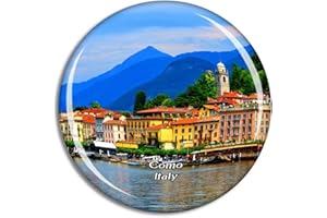 Weekino Italia Lago di Como Bellagio Port Calamità da frigo 3D Cristallo Bicchiere Tourist City Viaggio Souvenir Collezione Regalo Forte Frigorifero Sticker