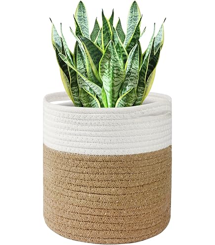 Mica Decorations Jorck Plantenmand - H19 x 22 cm - Zeegras - Lichtbru – vtwonen