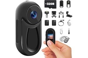 UYIKOO Mini Caméra Sport, 32GB Action Cam 1080P HD, 120° Caméra d'action Camera Corporelle Vlog avec Vision Nocturne Caméra de Casque Moto Multifonction Accessoires